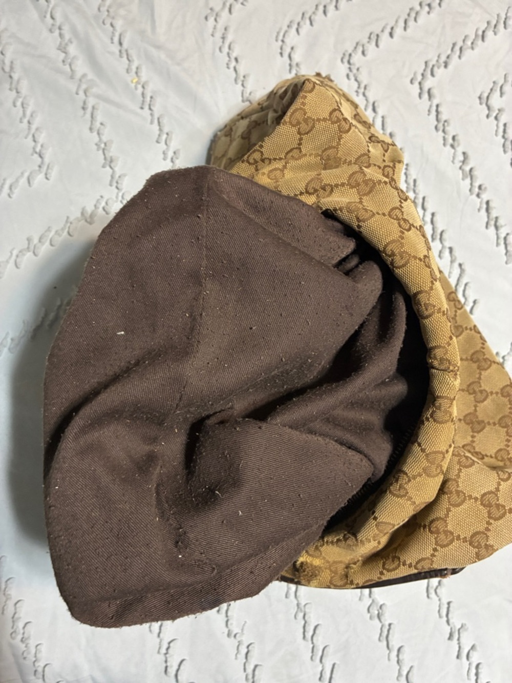 Gucci Beige and Brown Monogram Hobo Bag - Picture 4 of 8
